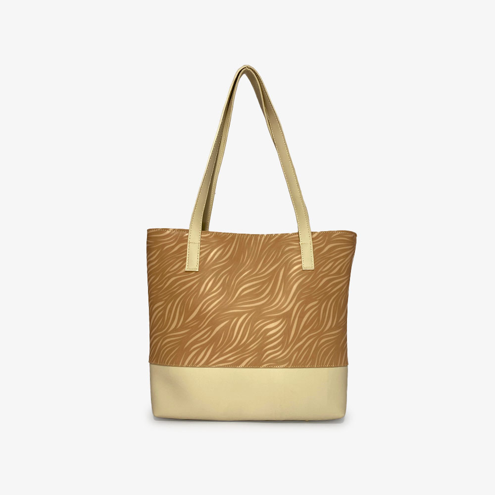 Color Blocked Light Brown-White Color Blocked Light Brown-White